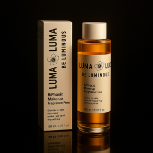 LumaLuxe Bi-Fasische make-up Remover – Parfumvrij voor gevoelige huid